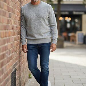 🌊 Bonobos Slim Crewneck Sweater Sea Green 100% Cotton Mens M